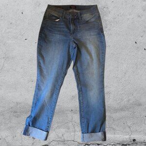 NYDJ LiftxTuck Alina Wide Cuff Ankle Light Wash Jean Size 4